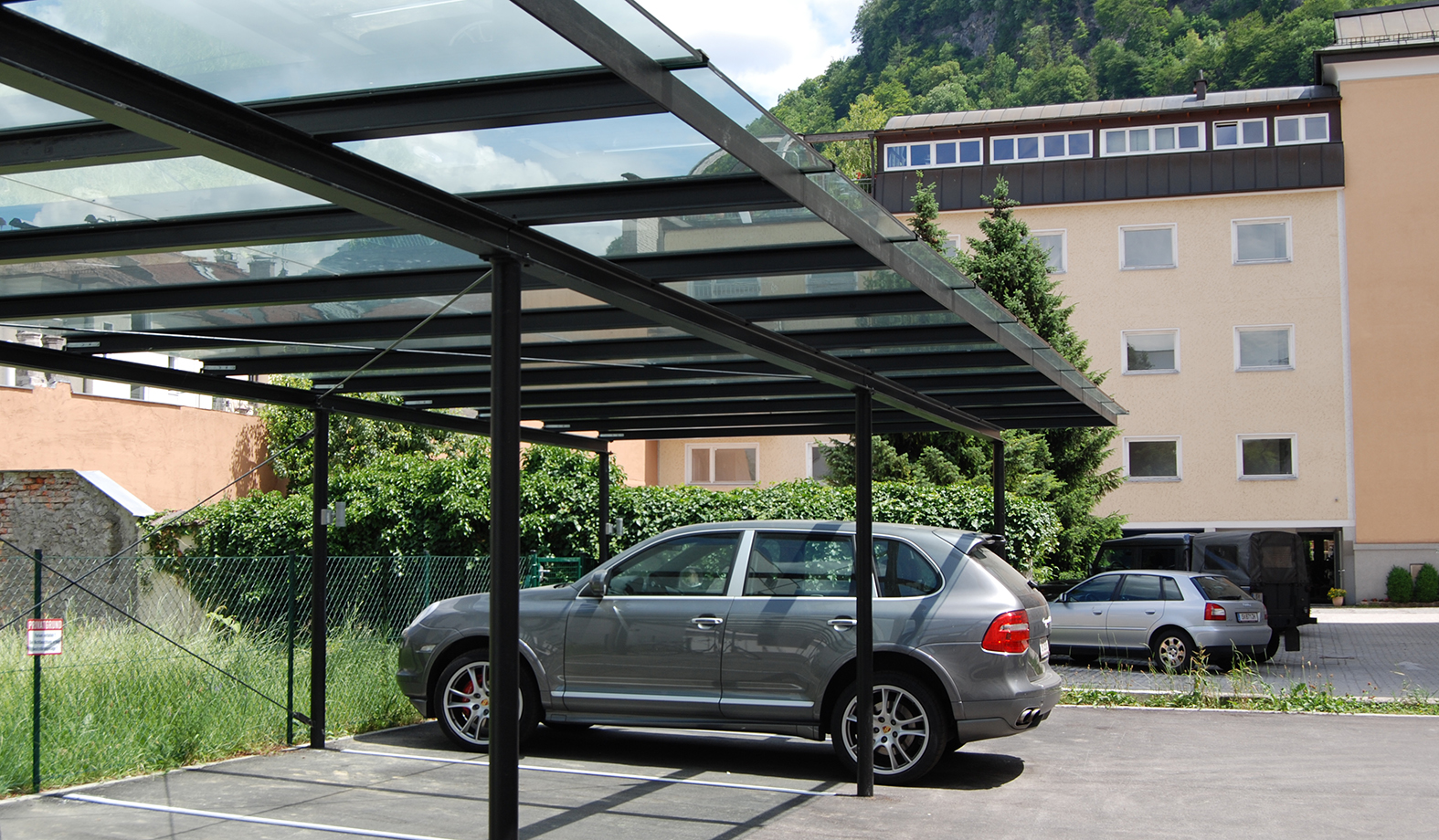 Carport Glas+Metall Weissofner
