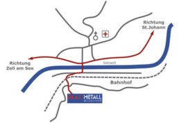 Anfahrt Glas Metall Weissofner Karte